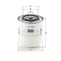 Фильтр масляный MANN-FILTER W 1130/3